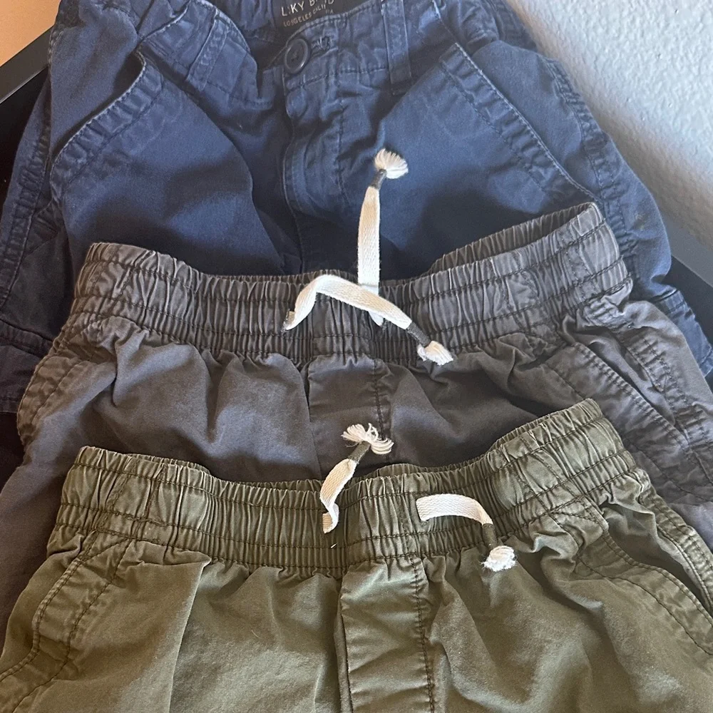 Kids Casual Shorts Set - Navy, Gray, Olive